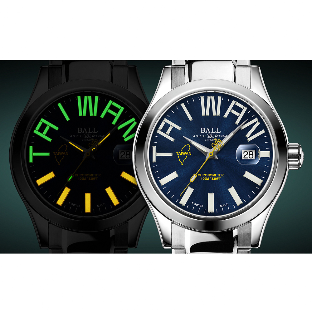 【BALL 波爾】台灣騰雲號 130周年 Engineer III 天文台認證機械腕錶-43mm(NM9028C-S34C-BE)